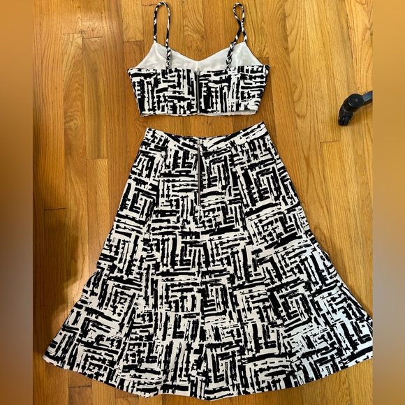 Forever21 Black and White crop top and skirt set, Small - Picture 2 of 9